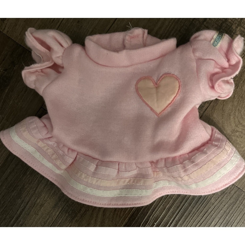 Cabbage Patch Kids PINK HEART Shirt Dress Vtg 1983 Original Fleece  CPK